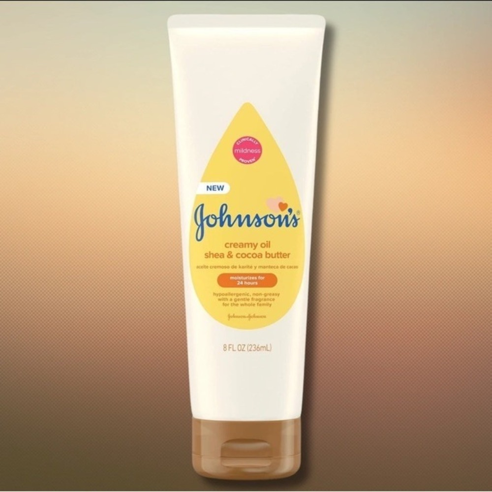 Johnson's Creamy Oil for Baby, Moisturizing Body Lotion with Shea & Cocoa Butter